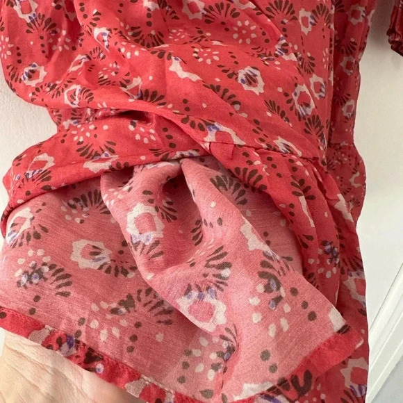 Xirena Jia Floral Silk Blend Mini Dress Coral Blush - Picture 11 of 13